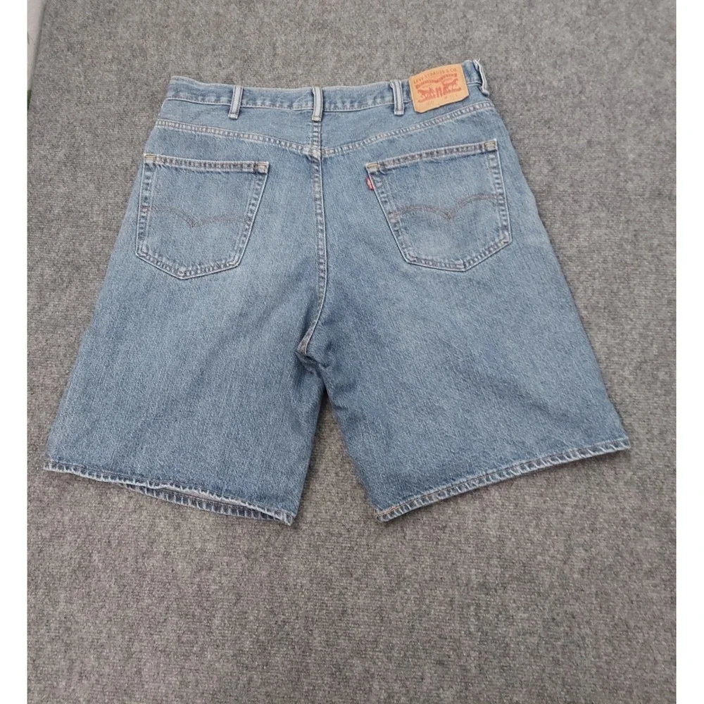 Levis 550 Denim Shorts Mens 36 (40)  Blue Jorts Bermuda Work  Medium Wash Cotton